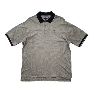 PGA Tour Polo, Black and Brown Pattern, Size Large